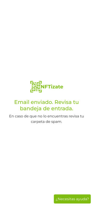 API NFTGifts email confirmacion enviado ver bandeja entrada